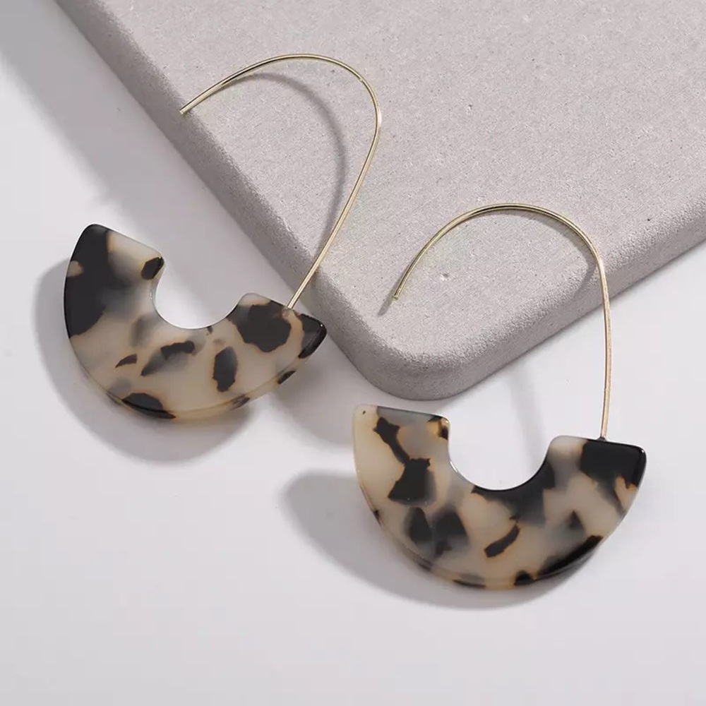 Acrylic open hoop earrings cute and trendy
